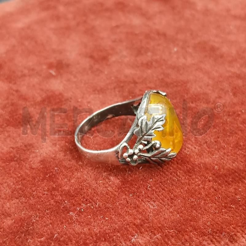 ANELLO ARG FOGLIE CENTRALE SFUMATO  | Mercatino dell'Usato Roma garbatella 2