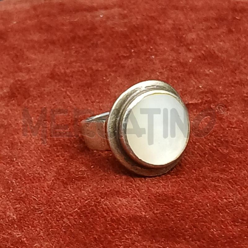ANELLO ARG PIETRA BIANCO  | Mercatino dell'Usato Roma garbatella 1
