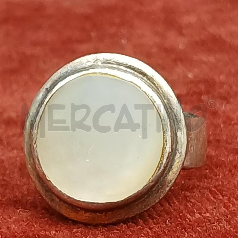 ANELLO ARG PIETRA BIANCO  | Mercatino dell'Usato Roma garbatella 2