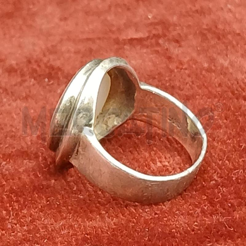 ANELLO ARG PIETRA BIANCO  | Mercatino dell'Usato Roma garbatella 3