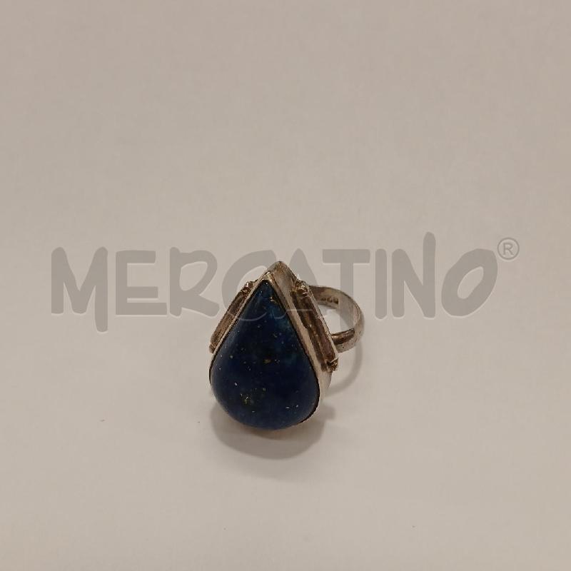 ANELLO ARG PIETRA GOCCIA BLU | Mercatino dell'Usato Roma garbatella 1