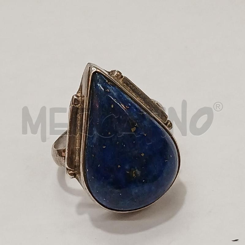 ANELLO ARG PIETRA GOCCIA BLU | Mercatino dell'Usato Roma garbatella 3