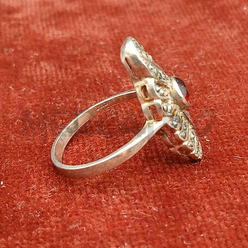 ANELLO ARG PIETRA ROSSO | Mercatino dell'Usato Roma garbatella 2