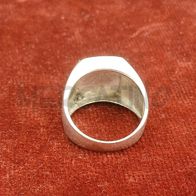 ANELLO ARG SIGILLO CENTRALE QUADRATO  | Mercatino dell'Usato Roma garbatella 3