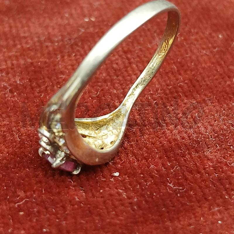 ANELLO ARG STRASS BIANCO CENTRALE ROSA | Mercatino dell'Usato Roma garbatella 3
