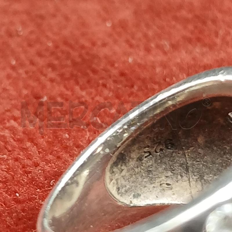 ANELLO ARG STRASS BIANCO PIETRA ROSA | Mercatino dell'Usato Roma garbatella 4