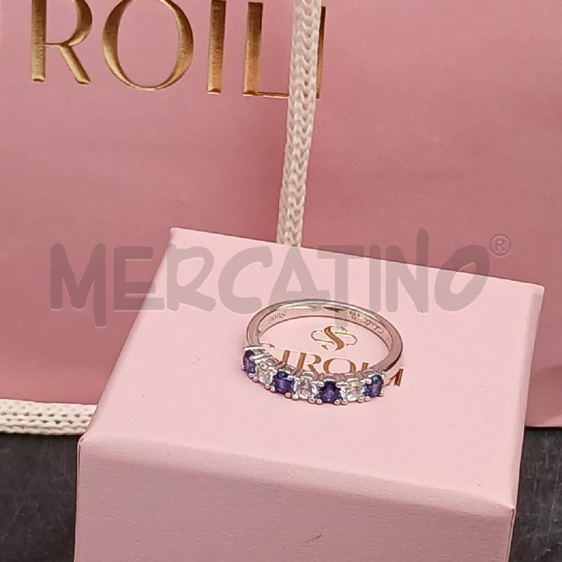 ANELLO ARG STROILI STRASS BIANCO BLU | Mercatino dell'Usato Roma garbatella 1