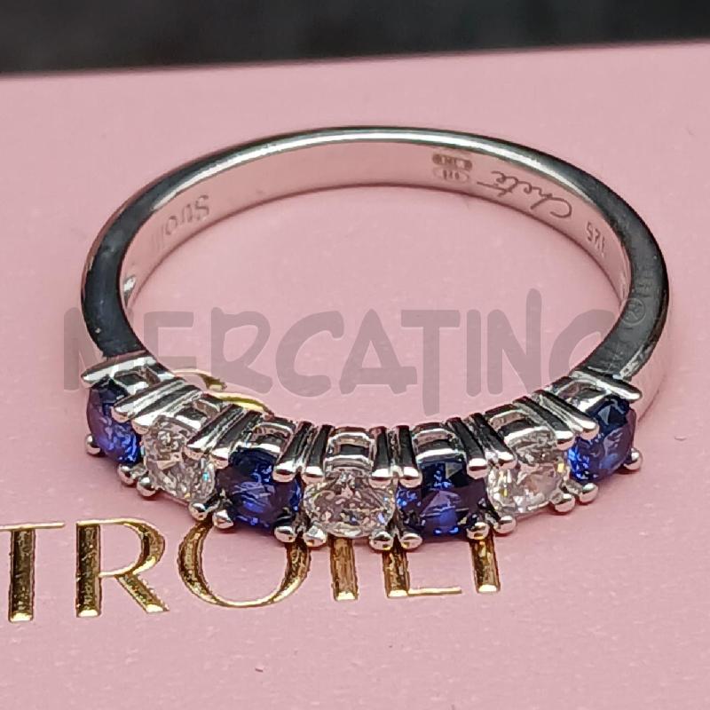 ANELLO ARG STROILI STRASS BIANCO BLU | Mercatino dell'Usato Roma garbatella 2