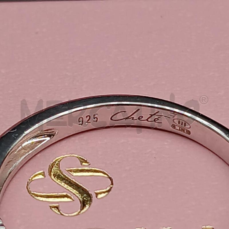 ANELLO ARG STROILI STRASS BIANCO BLU | Mercatino dell'Usato Roma garbatella 3
