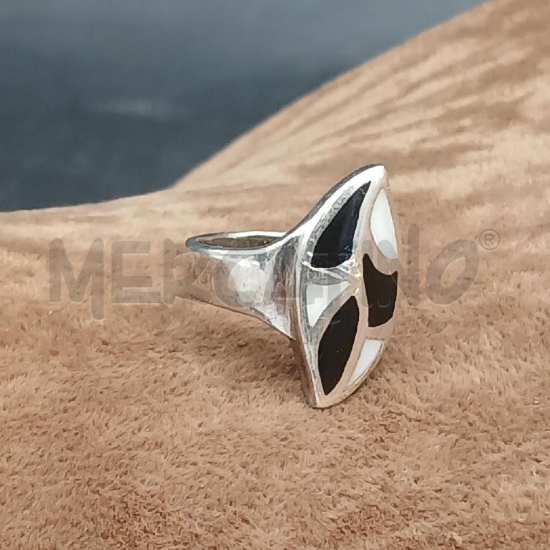 ANELLO DONNA ARG BIA E NERO  | Mercatino dell'Usato Roma garbatella 1