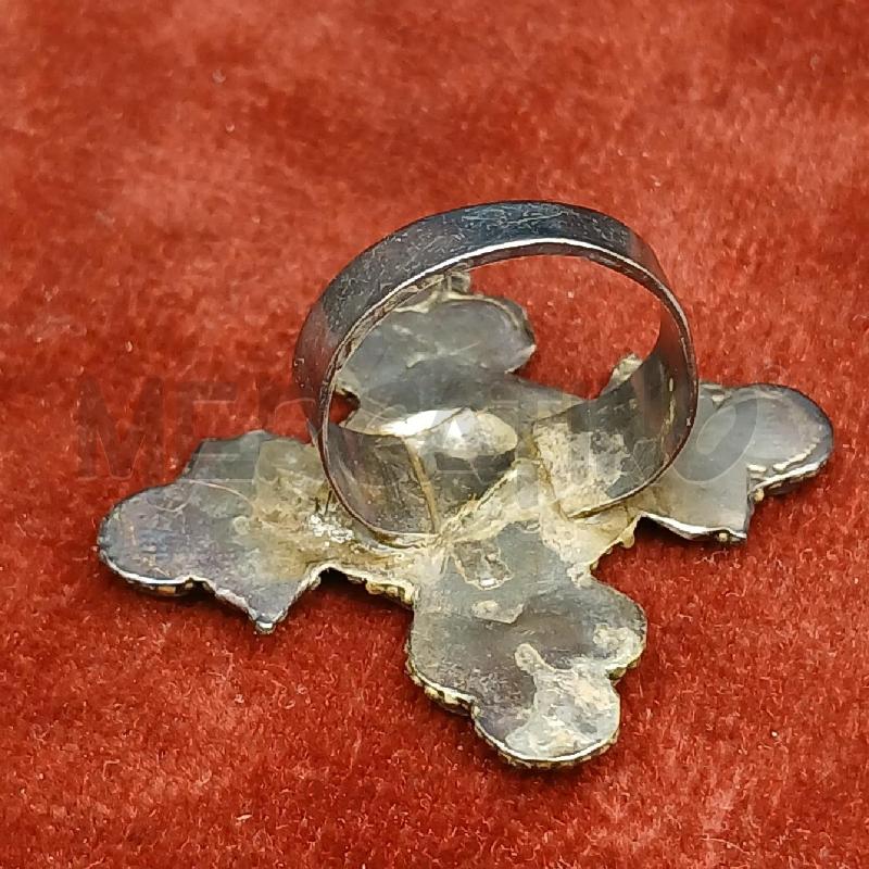 ANELLO DONNA ARG CROCE BLU | Mercatino dell'Usato Roma garbatella 4