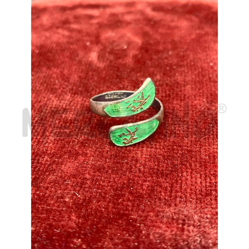 ANELLO DONNA ARG DET VERDE | Mercatino dell'Usato Roma garbatella 1
