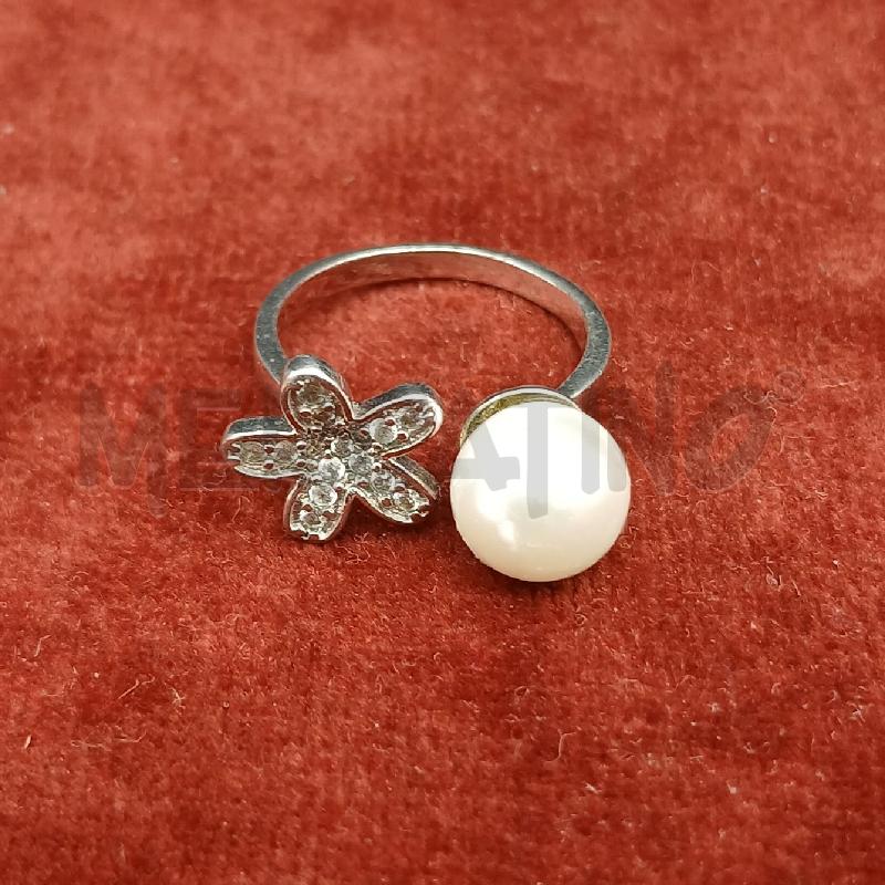 ANELLO DONNA ARG PERLA E FIORE  | Mercatino dell'Usato Roma garbatella 1