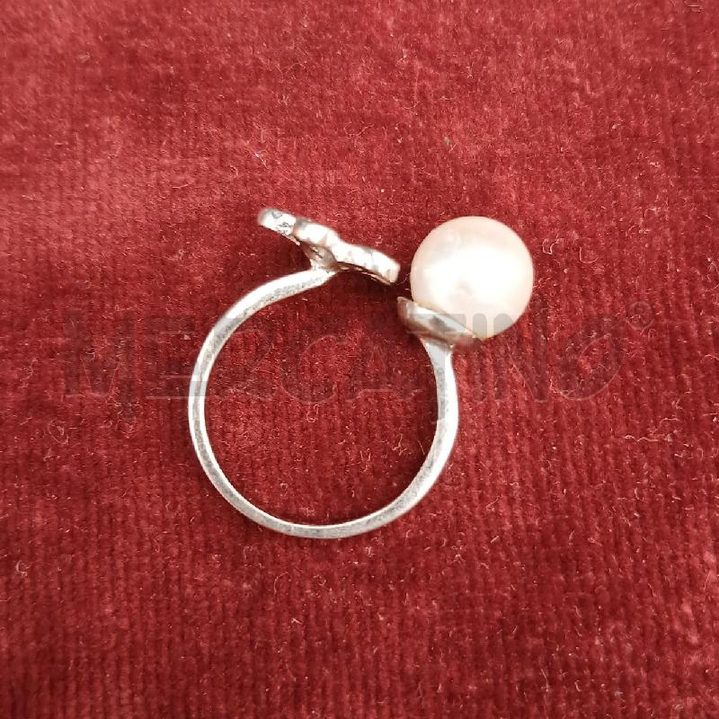 ANELLO DONNA ARG PERLA E FIORE  | Mercatino dell'Usato Roma garbatella 2