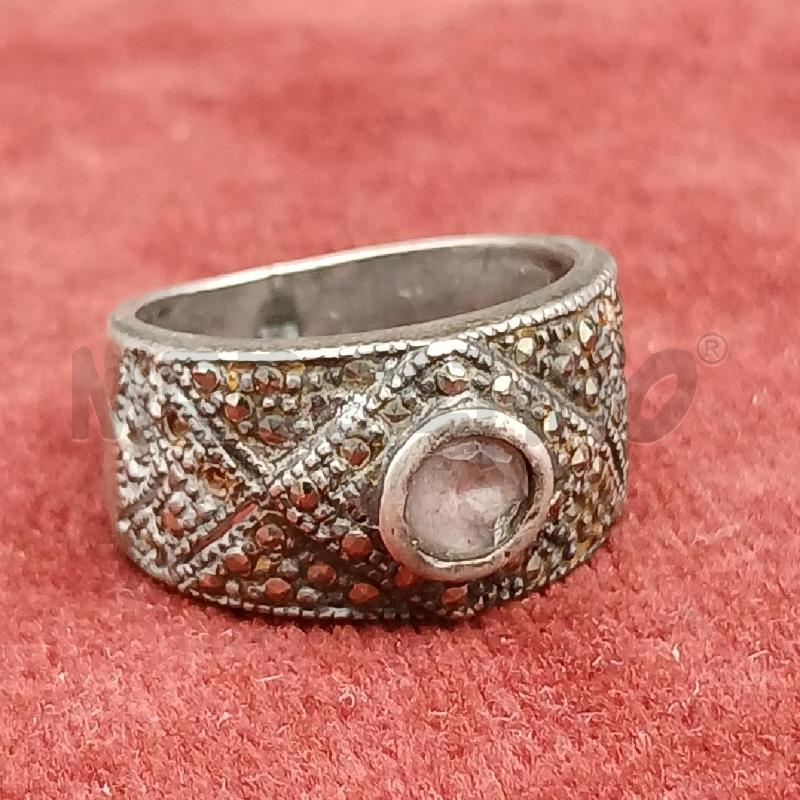ANELLO DONNA ARG PIETRA ROSA | Mercatino dell'Usato Roma garbatella 2