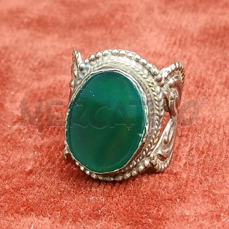 ANELLO DONNA ARG PIETRA VERDE  | Mercatino dell'Usato Roma garbatella 2