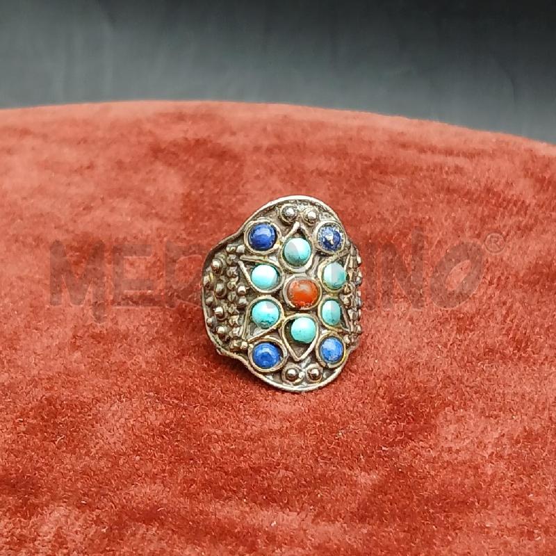 ANELLO DONNA ARG PIETRE VERDE E BLU | Mercatino dell'Usato Roma garbatella 1