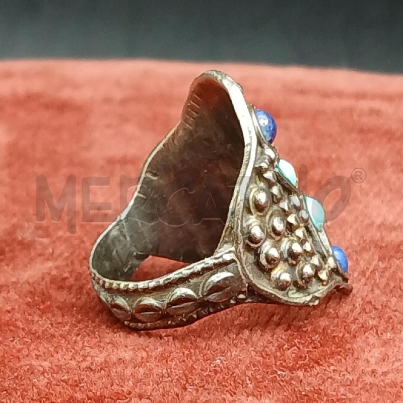 ANELLO DONNA ARG PIETRE VERDE E BLU | Mercatino dell'Usato Roma garbatella 2