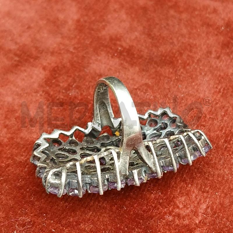 ANELLO DONNA ARG RETT PIETRE ROSA  | Mercatino dell'Usato Roma garbatella 3