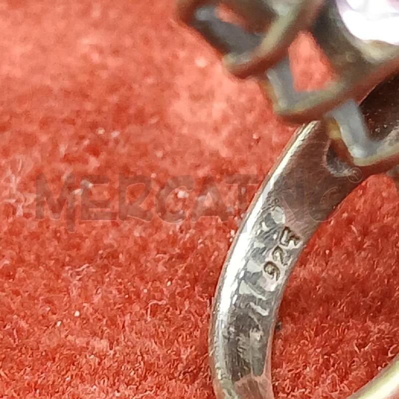 ANELLO DONNA ARG RETT PIETRE ROSA  | Mercatino dell'Usato Roma garbatella 4