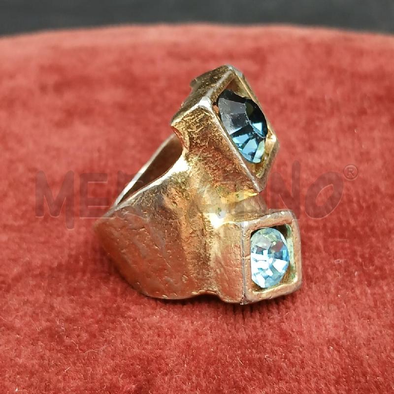 ANELLO DONNA PARIS DORATO BLU E AZZ | Mercatino dell'Usato Roma garbatella 2