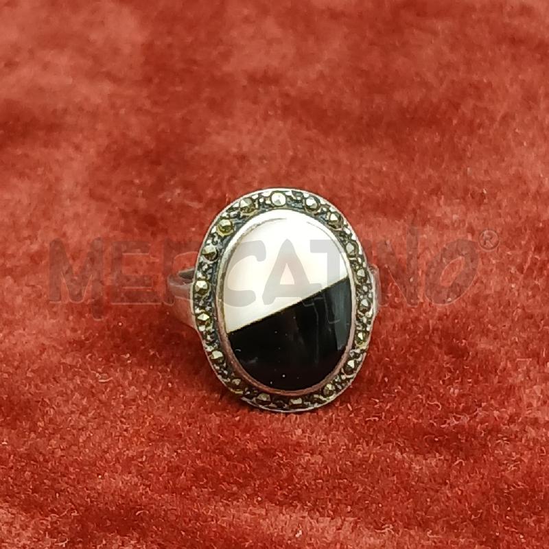 ANELLO DONNA PIE BIA E NERO  | Mercatino dell'Usato Roma garbatella 1