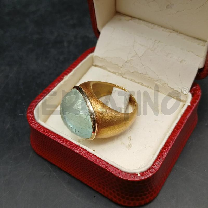 ANELLO DORATO PIETRA TURCHESE | Mercatino dell'Usato Roma garbatella 1