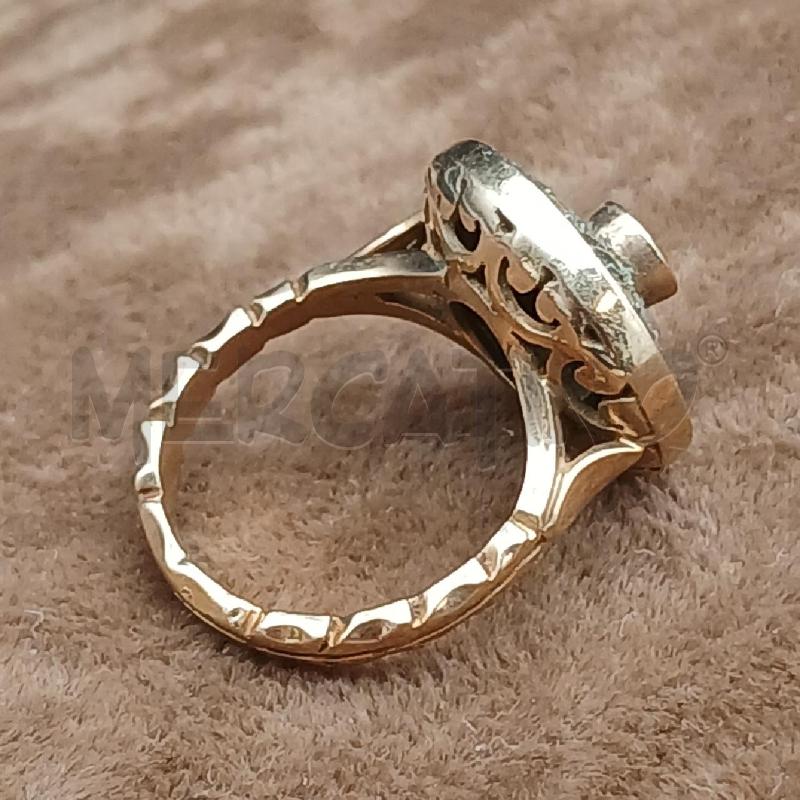 ANELLO DOR B TONDO CENTRALE SMERALDO | Mercatino dell'Usato Roma garbatella 2
