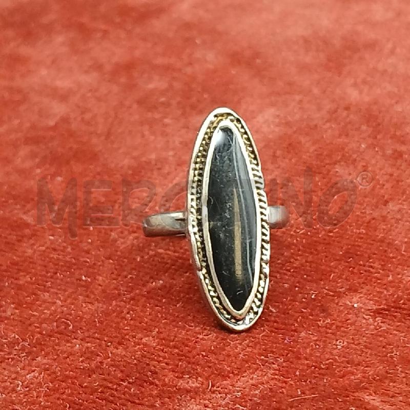 ANELLO D ARG DET PIETRA NERA | Mercatino dell'Usato Roma garbatella 1