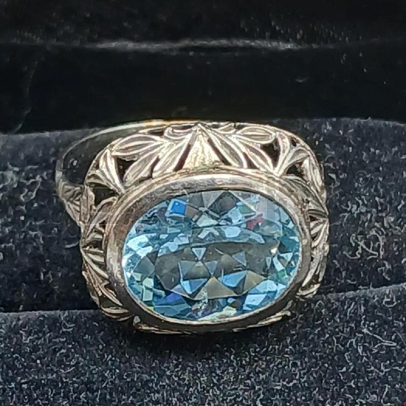 ANELLO D DET PIETRA BLU  | Mercatino dell'Usato Roma garbatella 2
