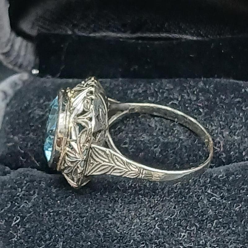 ANELLO D DET PIETRA BLU  | Mercatino dell'Usato Roma garbatella 3