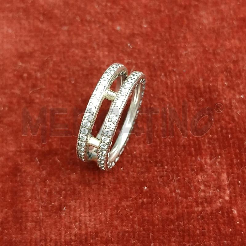 ANELLO PANDORA 2 FILE STRASS | Mercatino dell'Usato Roma garbatella 2