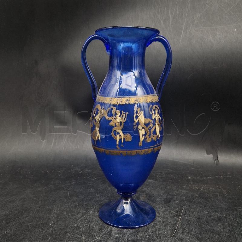 ANFORETTA VETRO BLU MURANO DANZATRICI | Mercatino dell'Usato Roma garbatella 1