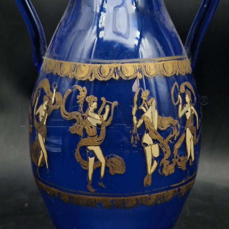 ANFORETTA VETRO BLU MURANO DANZATRICI | Mercatino dell'Usato Roma garbatella 2