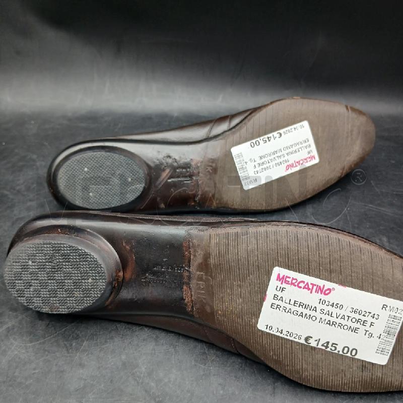 BALLERINA SALVATORE FERRAGAMO MARRONE | Mercatino dell'Usato Roma garbatella 4