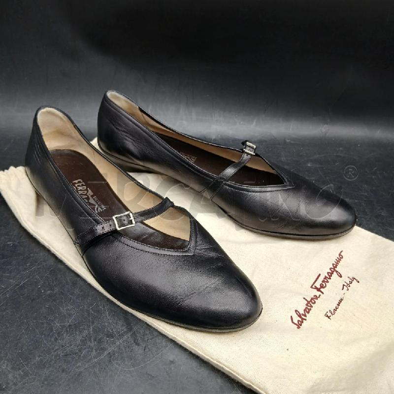 BALLERINA SALVATORE FERRAGAMO NERO  | Mercatino dell'Usato Roma garbatella 1