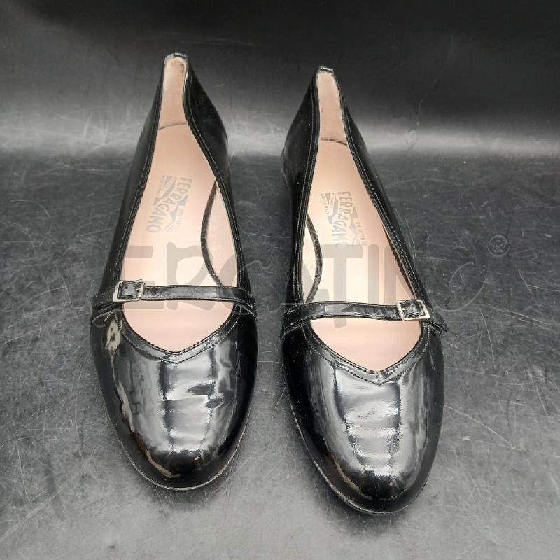 BALLERINA SALVATORE FERRAGAMO NERO VERNICE | Mercatino dell'Usato Roma garbatella 2