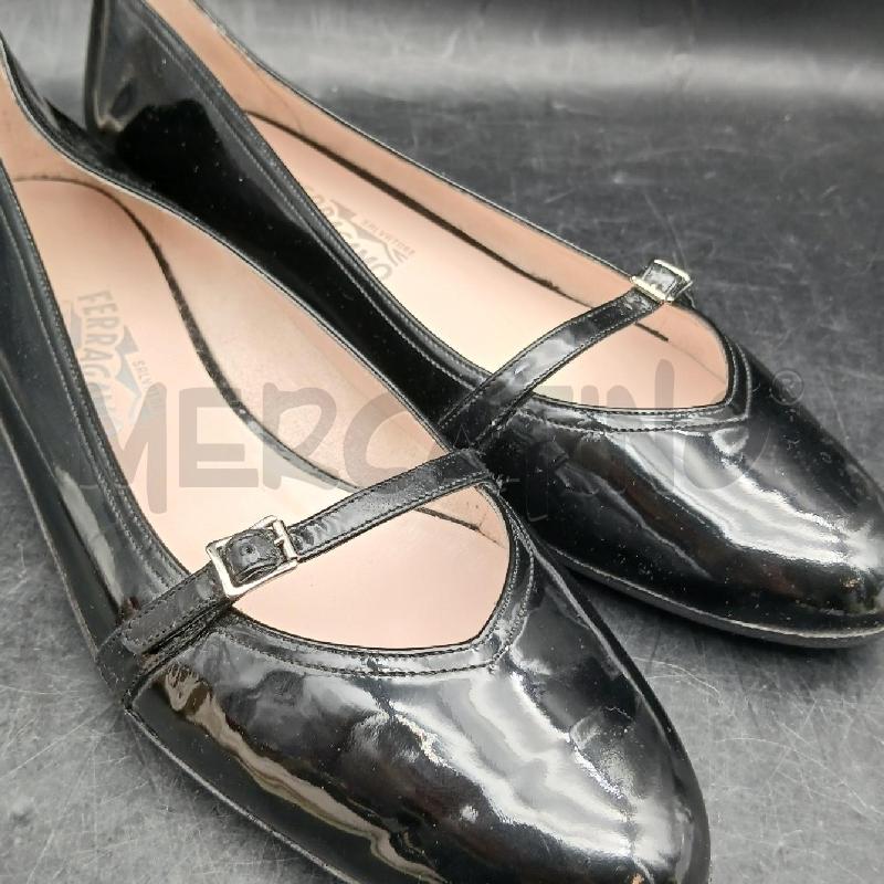 BALLERINA SALVATORE FERRAGAMO NERO VERNICE | Mercatino dell'Usato Roma garbatella 4