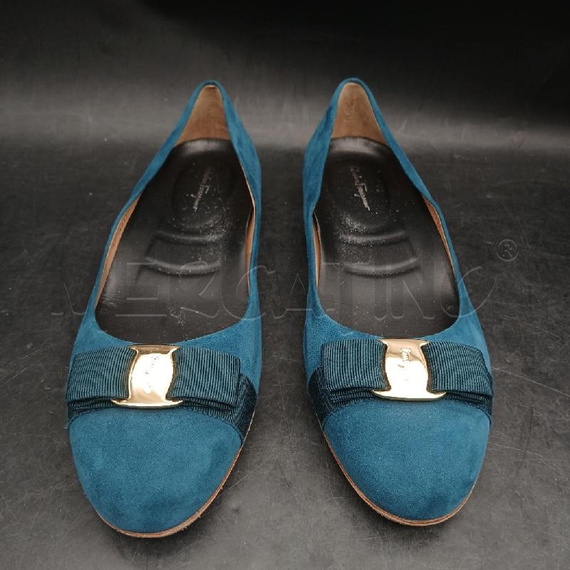BALLERINA SALVATORE FERRAGAMO PETROLIO  | Mercatino dell'Usato Roma garbatella 2