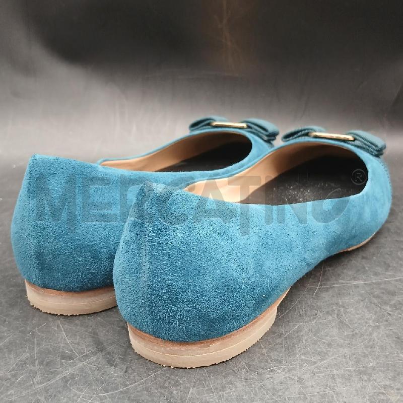 BALLERINA SALVATORE FERRAGAMO PETROLIO  | Mercatino dell'Usato Roma garbatella 4