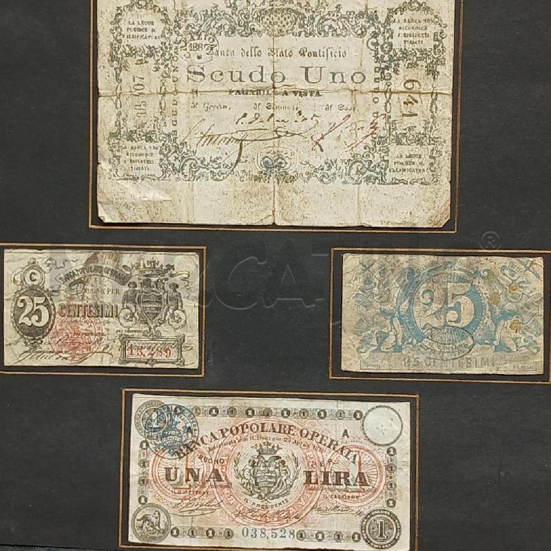 BANCONOTA SCUDO UNO 641 + BUONI. 4 PZ. RETRO ROVINATO | Mercatino dell'Usato Roma garbatella 3