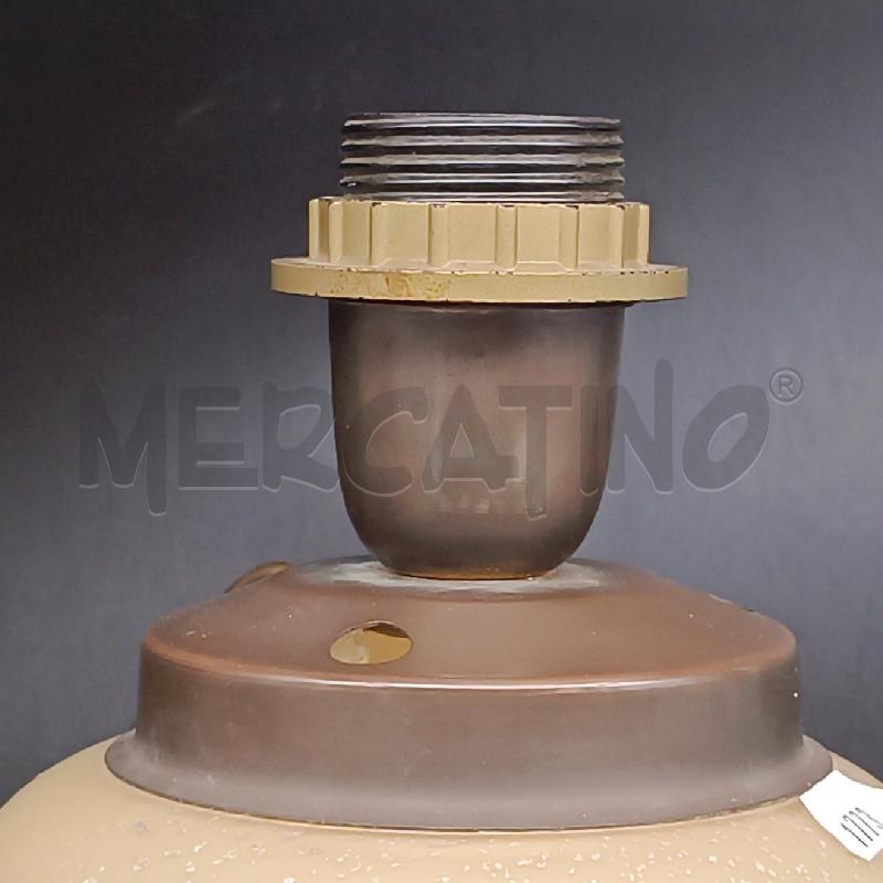 BASE LAMPADA VETRO BEIGE INCL ARG | Mercatino dell'Usato Roma garbatella 3