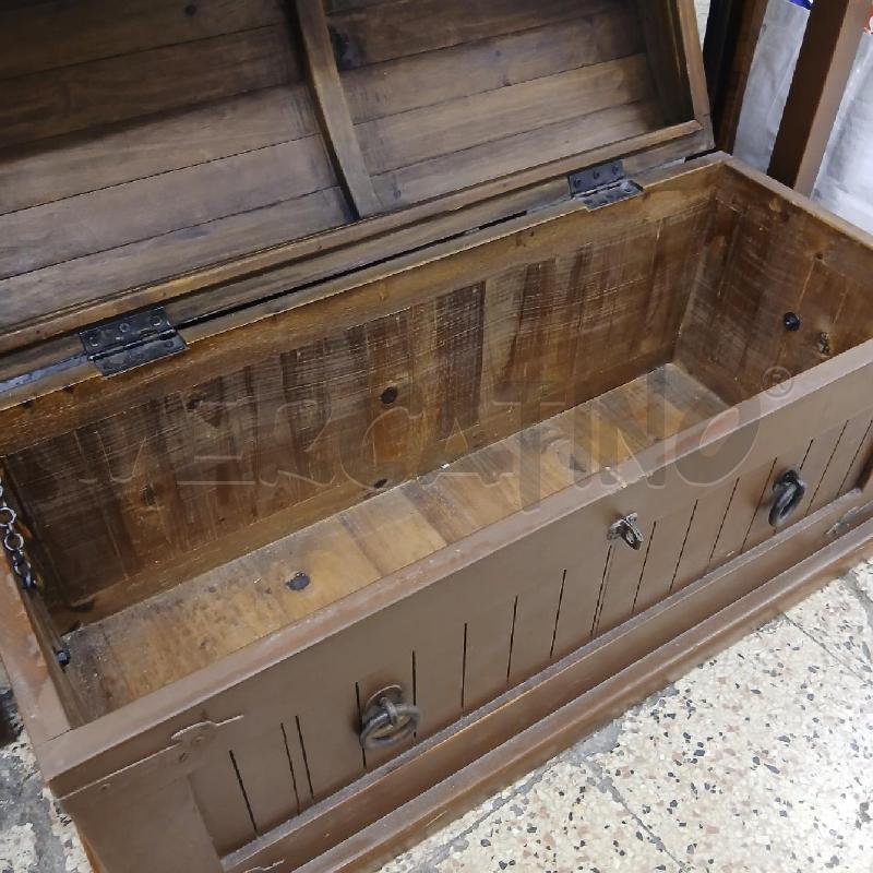 BAULE PICCOLO LEGNO 2 CASS FINTI  | Mercatino dell'Usato Roma garbatella 3