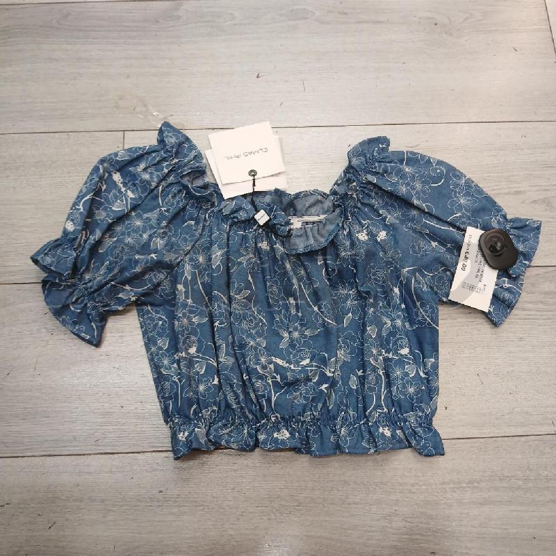 BLUSA D ELMAS PHIL BLU FIORI BIANCO  | Mercatino dell'Usato Roma garbatella 1