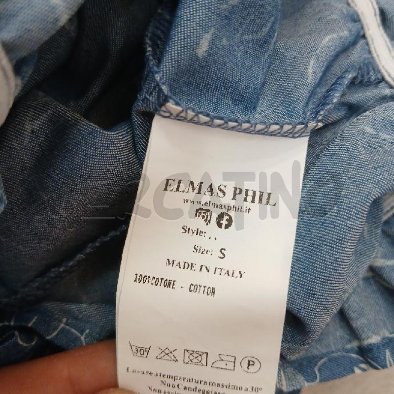 BLUSA D ELMAS PHIL BLU FIORI BIANCO  | Mercatino dell'Usato Roma garbatella 4