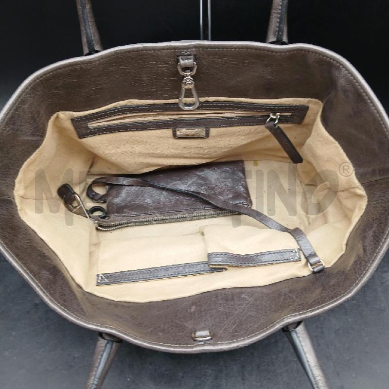 BORSA A MANO AMRNAI JEANS PELLE GRIGIO | Mercatino dell'Usato Roma garbatella 2
