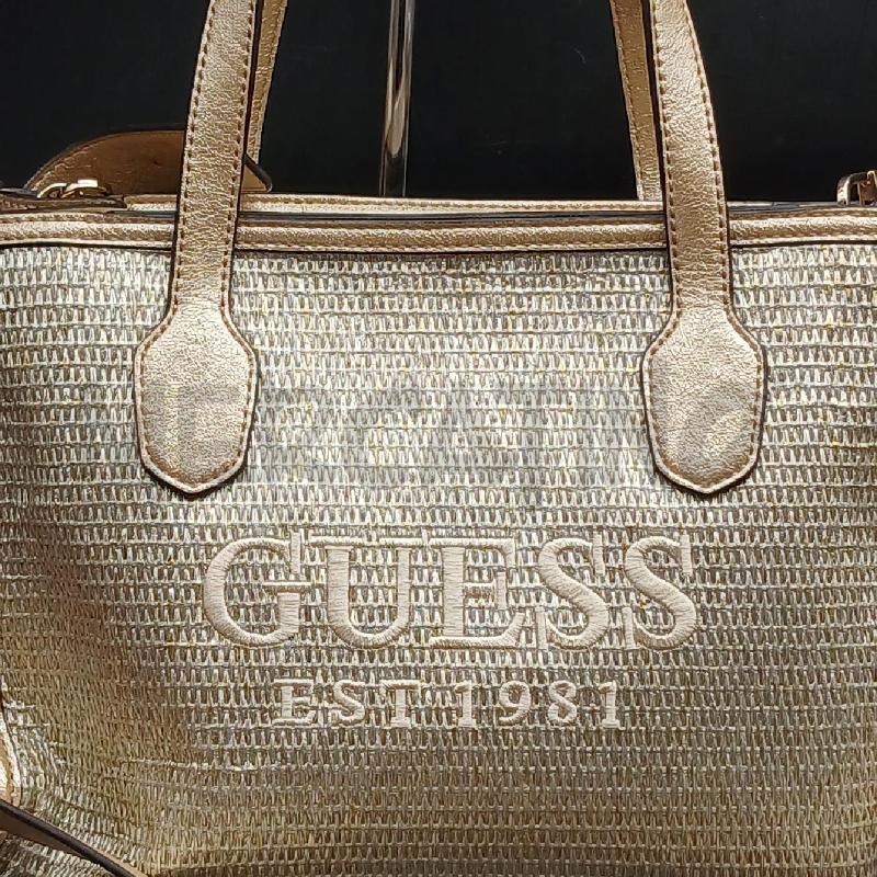 BORSA A MANO GUESS + TRAC DORATO BEIGE | Mercatino dell'Usato Roma garbatella 2