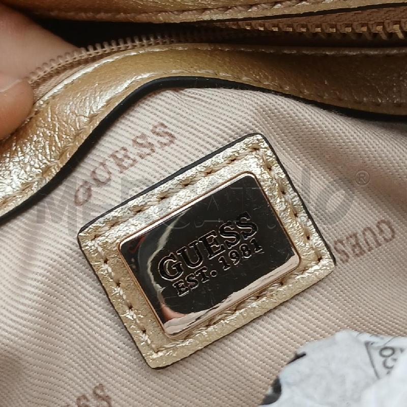 BORSA A MANO GUESS + TRAC DORATO BEIGE | Mercatino dell'Usato Roma garbatella 4