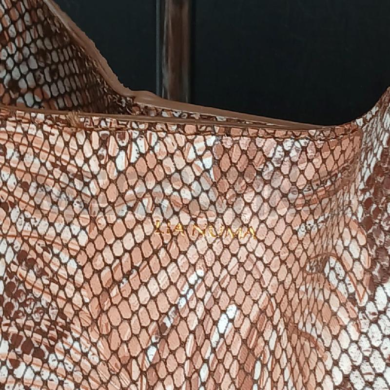 BORSA A MANO LIA NUMA PITONATO BEIGE MARRONE | Mercatino dell'Usato Roma garbatella 2