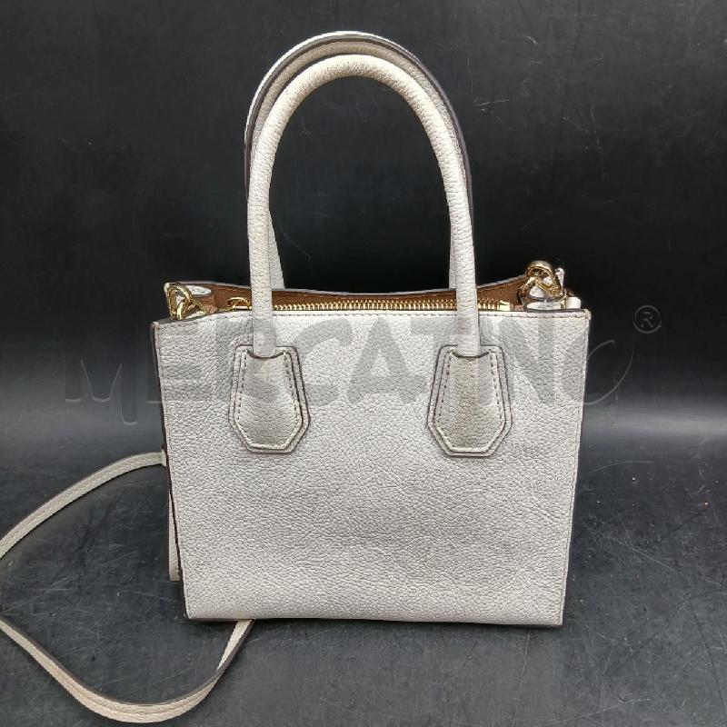 BORSA A MANO + TRAC MICHAEL KORS BIANCO LOGO DORATO | Mercatino dell'Usato Roma garbatella 3